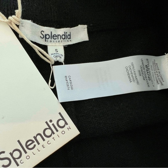 SPLENDID COLLECTION BLACK CASHMERE KNIT PULL-ON PANTS SIZE SMALL NWTS! - Picture 16 of 17